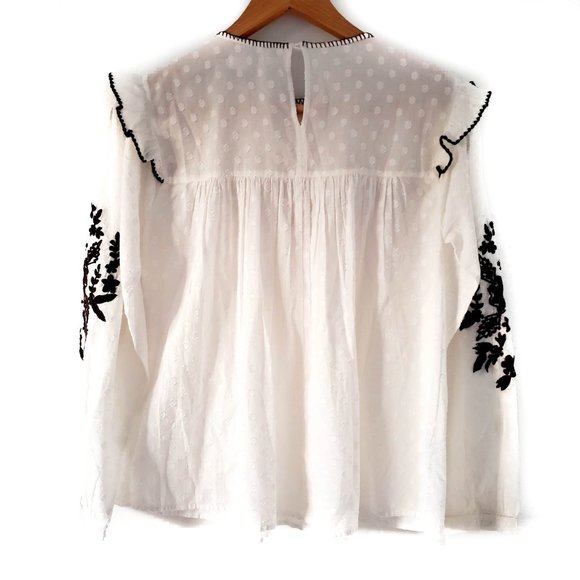 NWT Zara Kids White and Brown Top Size 13-14 - Picture 3 of 12